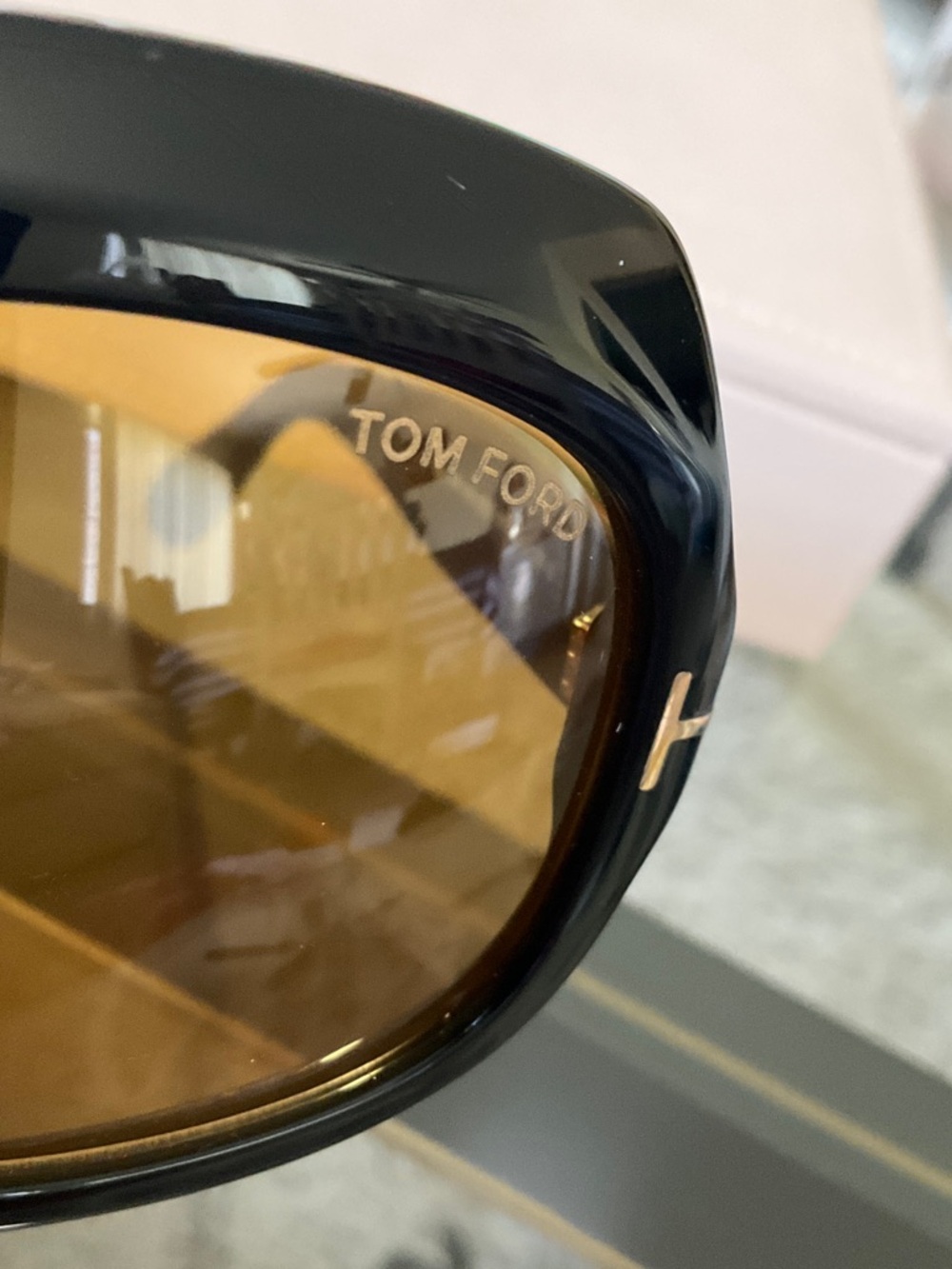 Tom Ford Black Sunglasses with Brown Lenses - Picture 8 of 8